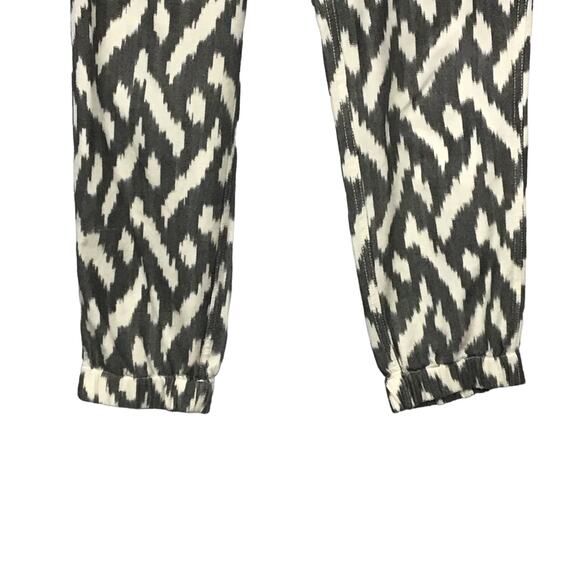 J. Crew Seaside Jogger Pant Ikat Cream Gray Print Pull On Pants sz 6 - Picture 3 of 11